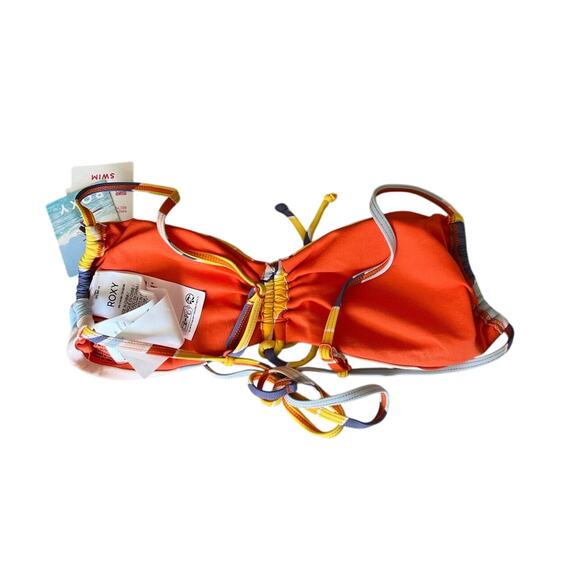 Roxy Palm Cruz Bralette Bikini Top in Orange, size M, NWT - Picture 5 of 8